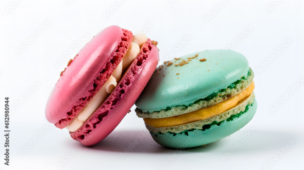 macaroons on a white background macaroons on a white background