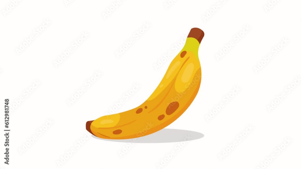 fresh banana fruit healthy food animation fresh banana fruit healthy food animation