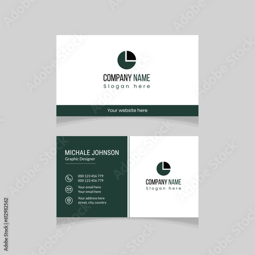Vector colorful corporate business card, name card template