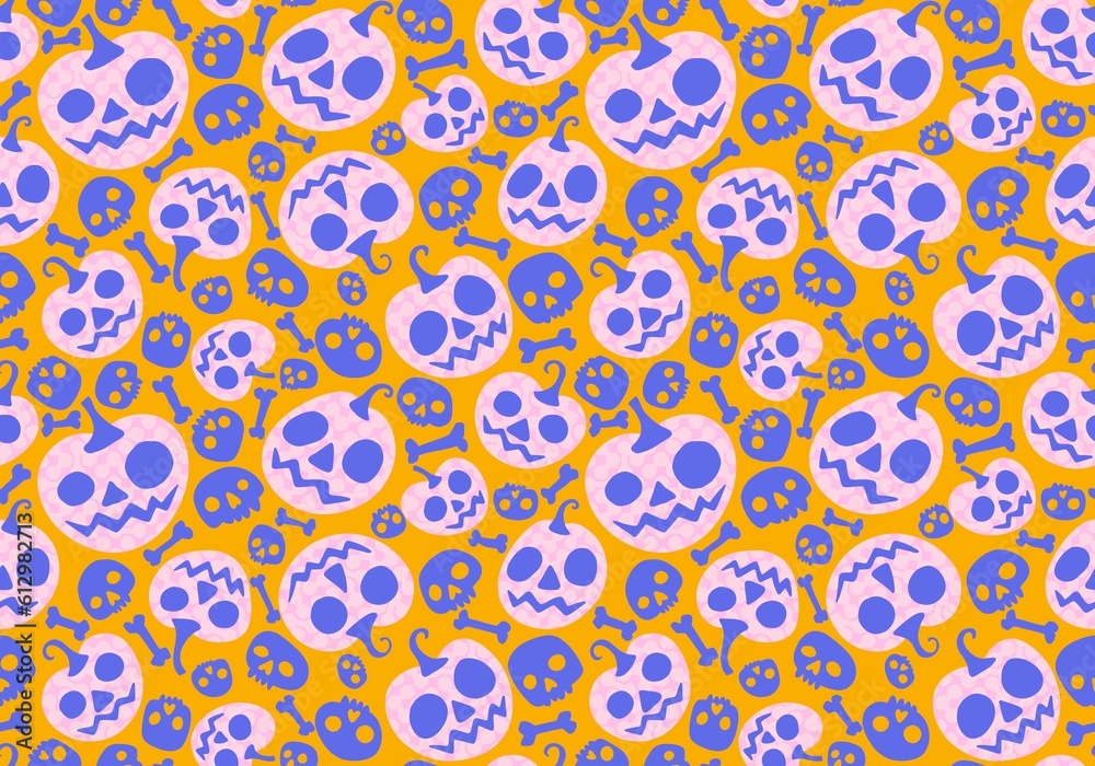 Halloween seamless pumpkins pattern for fabrics and wrapping paper and clothes print Halloween seamless pumpkins pattern for fabrics and wrapping paper and clothes print