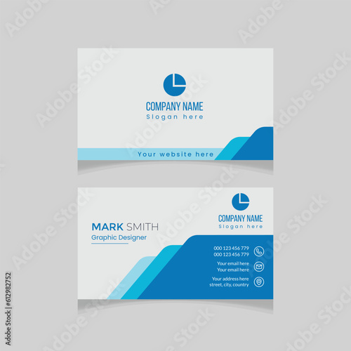 Vector colorful corporate business card, name card template