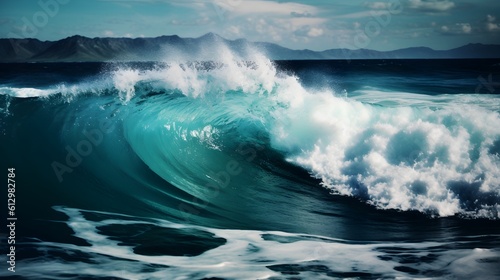 Coastal symphony, awe-inspiring wave moments with majestic skies and foam © Ranya Art Studio