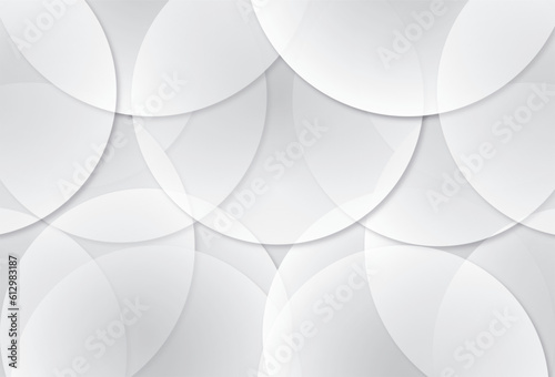 elegant minimalistic white background of bubbles and white spheres