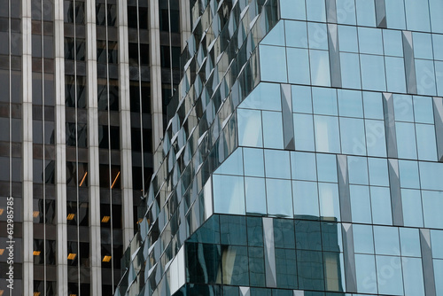 Mirrored glass panels on Seattle highrise building