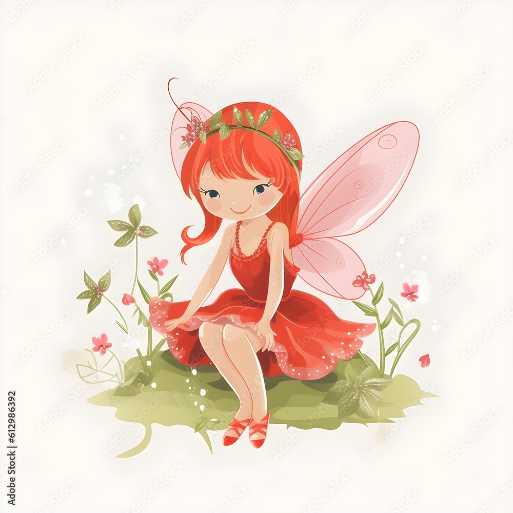 Fluttering fairy whispers, colorful clipart of adorable fairies with playful wings and floral delights