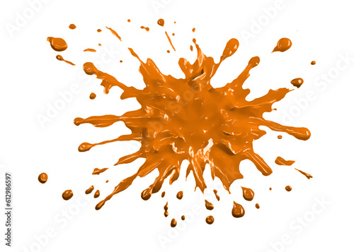 Orange Paint, Slime, Ink, Goop, Splatter Splash Texture PNG Transparent Background