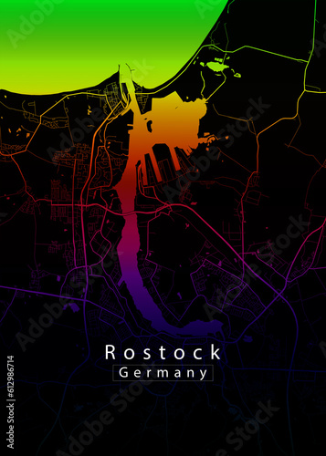 Rostock Germany City Map