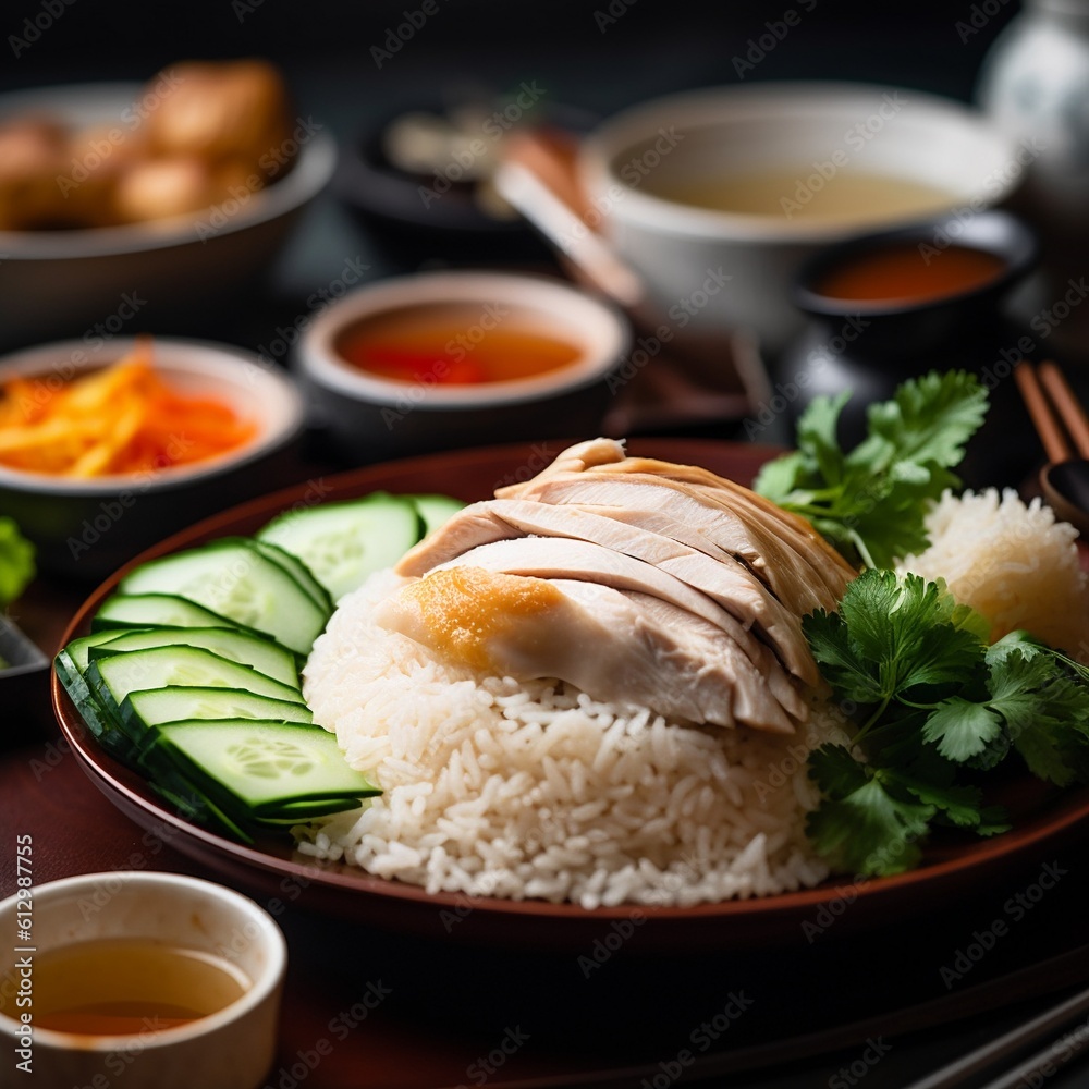 Singaporean Hainanese Chicken Rice: Fresh and Vibrant Poached Chicken ...