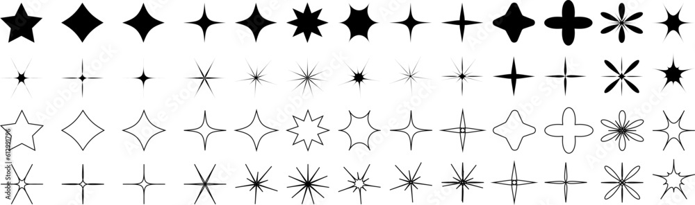 Shine sparkle icon. Vector blink star for logo, sparkle clipart Shine sparkle icon. Vector blink star for logo, sparkle clipart