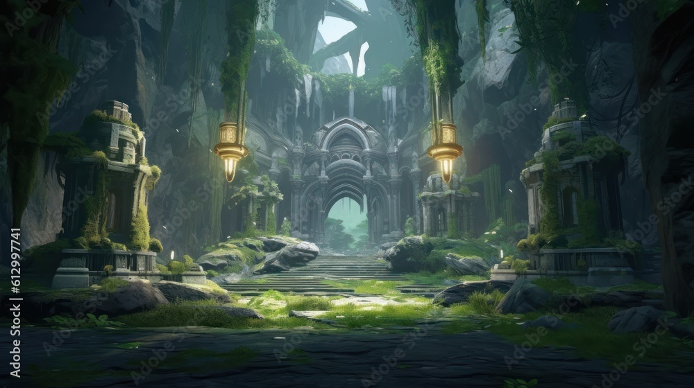 Obraz premium MMORPG game art environment