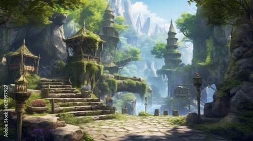 MMORPG game art environment