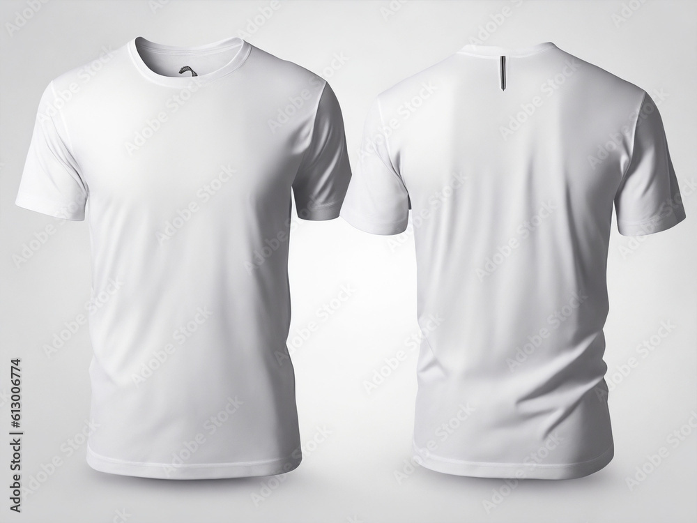 White T-Shirt front and back for design White T-Shirt front and back for design