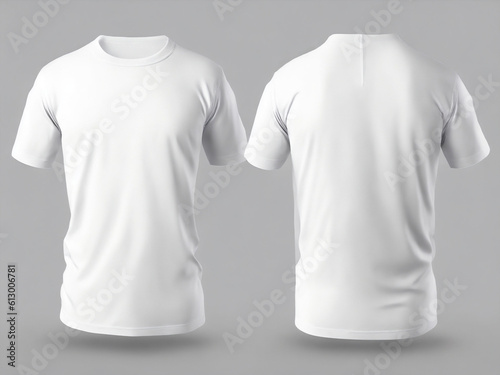 White T-Shirt front and back for design