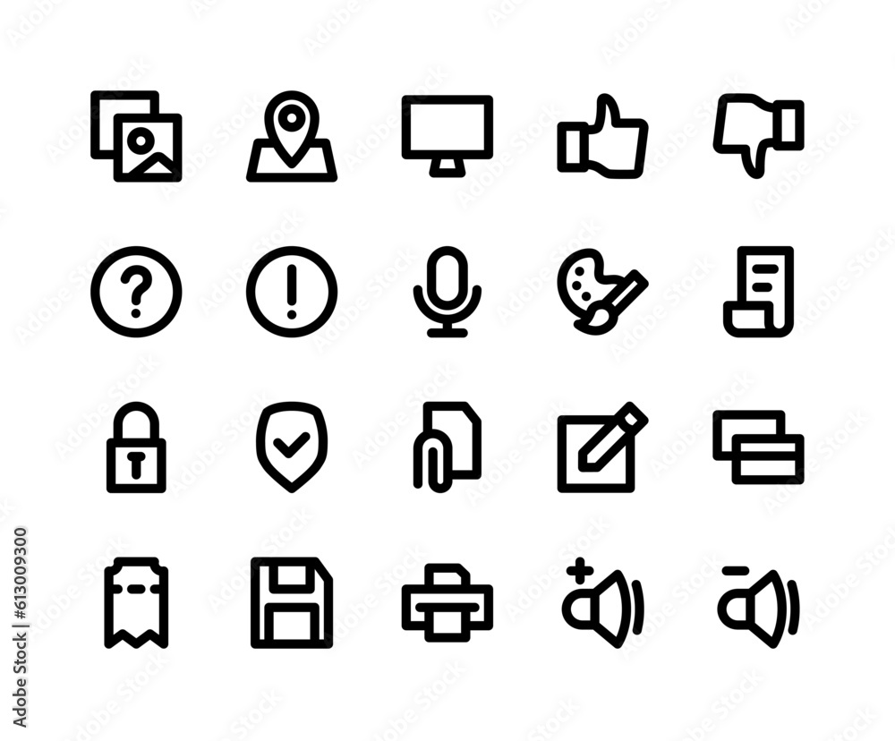 User interface icons User interface icons