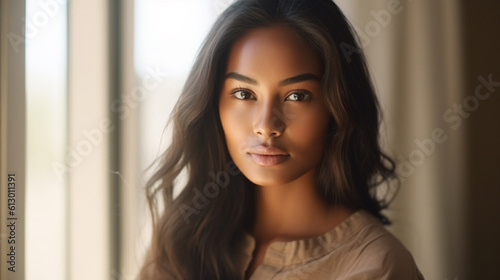 young attractive woman, mul...