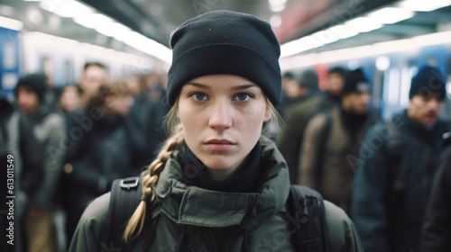 woman, caucasian, a soldier...