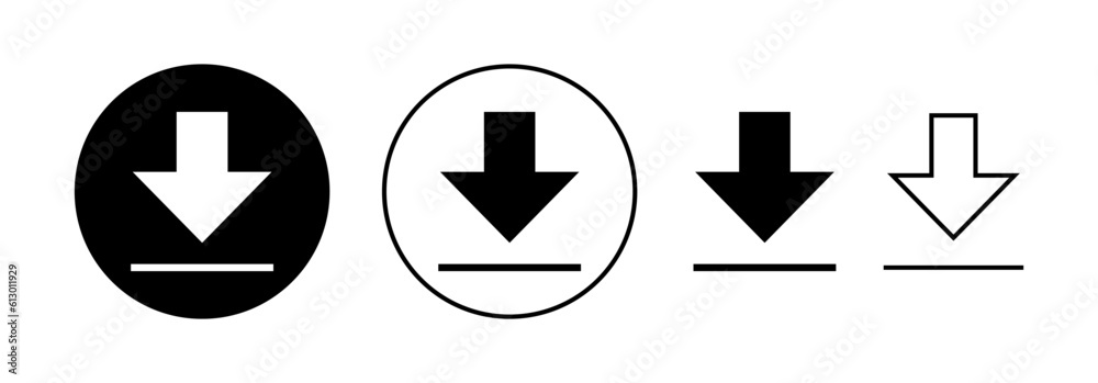 Download icon vector for web and mobile app. Download sign and symbol Download icon vector for web and mobile app. Download sign and symbol