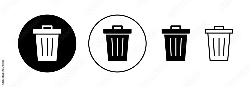 Trash icon vector for web and mobile app. trash can icon. delete sign and symbol.