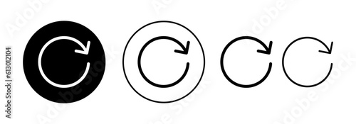 Refresh icon vector for web and mobile app. Reload sign and symbol. Update icon.