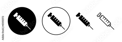 Syringe icon vector for web and mobile app. injection sign and symbol. vaccine icon