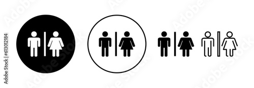 Toilet icon vector for web and mobile app. Girls and boys restrooms sign and symbol. bathroom sign. wc, lavatory