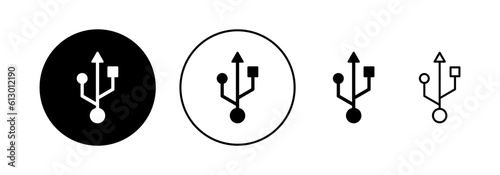 Usb icon vector for web and mobile app. Flash disk sign and symbol. flash drive sign.