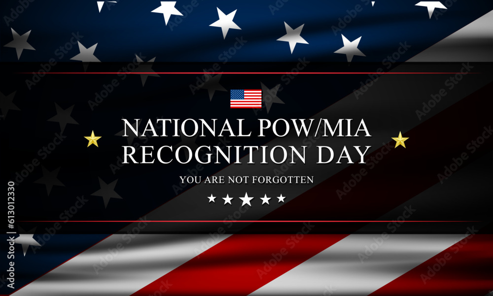 National POW MIA Recognition Day September 15 Background Vector Illustration Stock Vector
