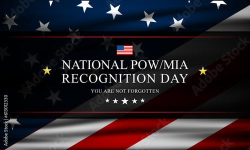 National POW MIA Recognition Day September 15 Background Vector Illustration