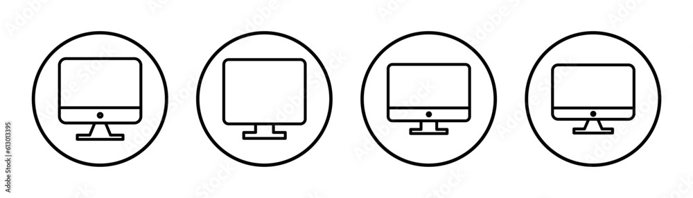 Computer icon set illustration. computer monitor sign and symbol Computer icon set illustration. computer monitor sign and symbol