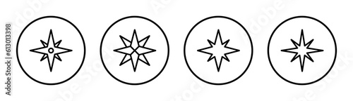 Compass icon set illustration. arrow compass icon sign and symbol