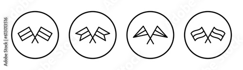 Flag icon set illustration. Gps location pin map. Location marker symbol.