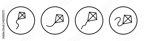 Kite icon set illustration. kite sign and symbol