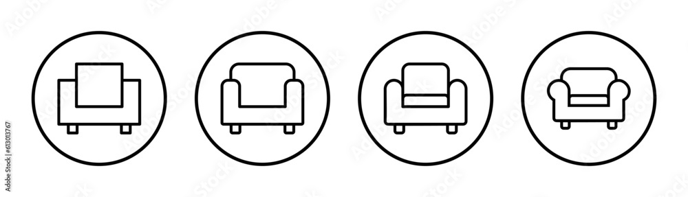 Sofa icon set illustration. sofa sign and symbol. furniture icon Sofa icon set illustration. sofa sign and symbol. furniture icon