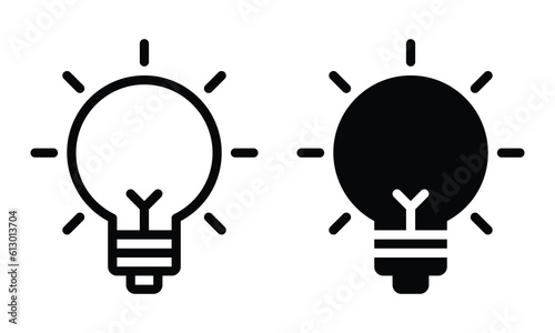 Idea icon with outline and glyph style.