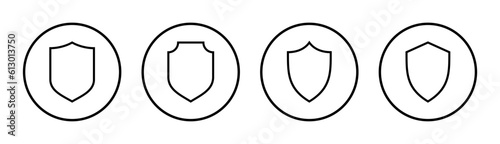 Shield icon set illustration. Protection icon. Security sign and symbol