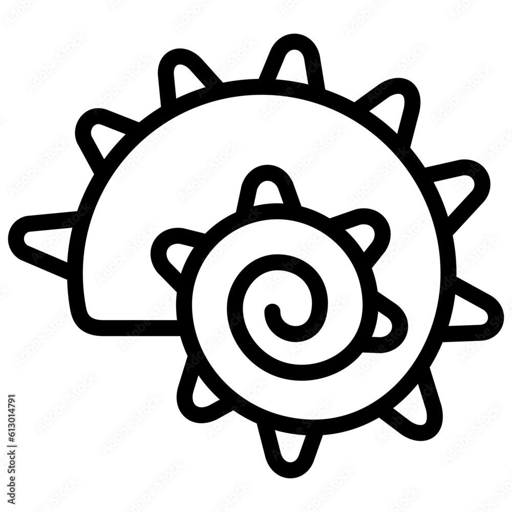 Fototapeta premium astraea phoebia icon illustration design with outline