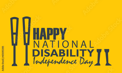 National Disability Independence Day. Holiday concept. Template for background, Web banner