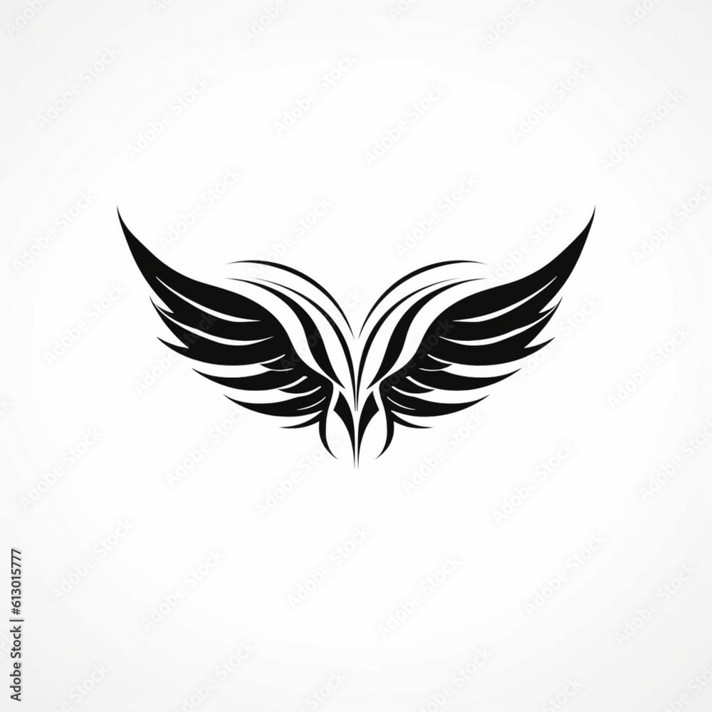 Simple wings logo