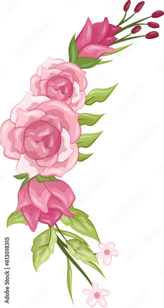 bouquet of flowers design illustration