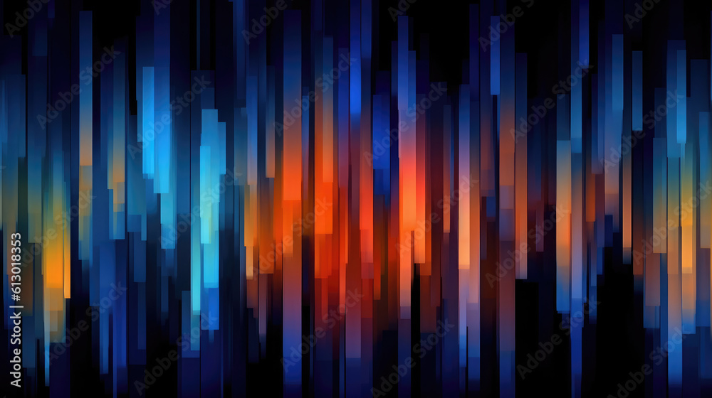 Rectangular Digital Color Field extreme blue Color, Background, Generative Ai, Generative Ai