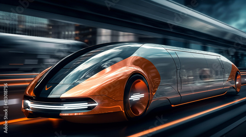 Generative AI  Journey to Tomorrow  Futuristic transportation
