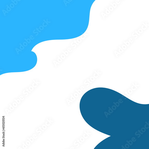 Blue Frame Corner Abstract Shapes 