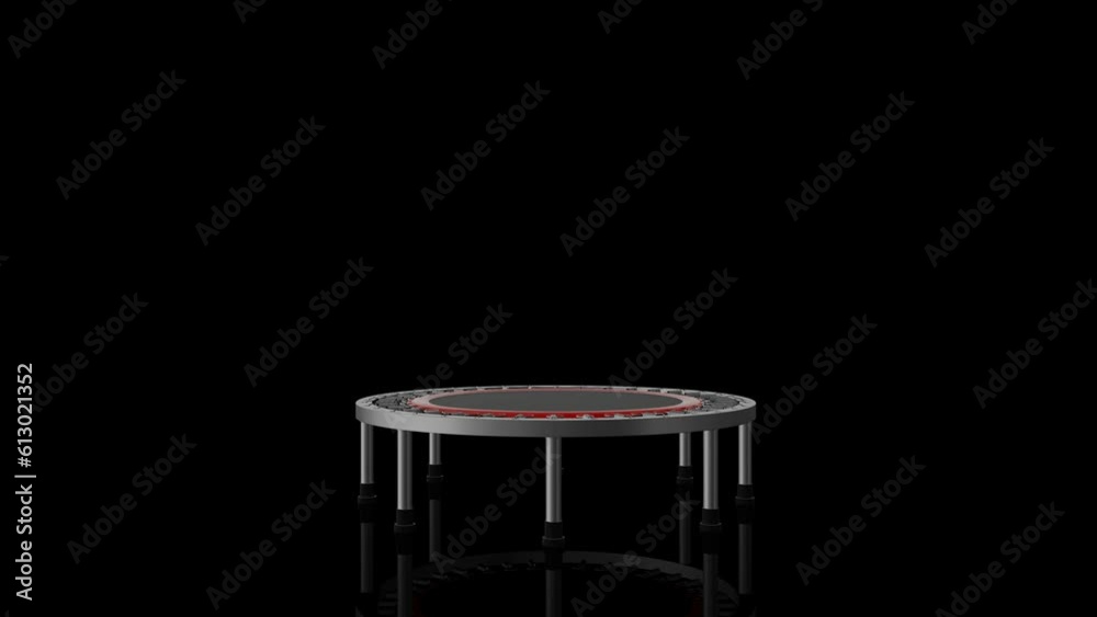 Trampoline turns on itself animation Trampoline turns on itself animation