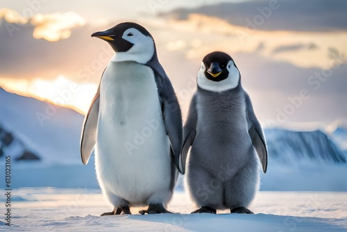 two penguins on the rocks