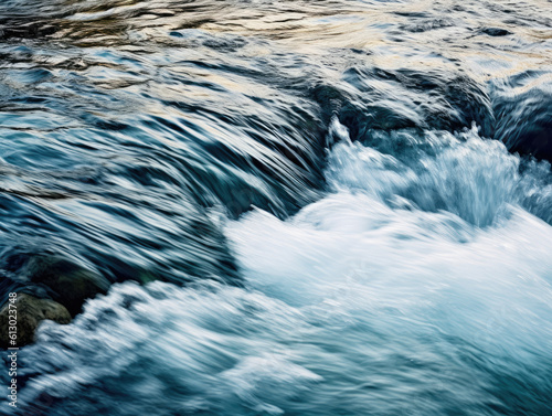 Flowing Serenity: A Captivating Close-Up of Mesmerizing River Water