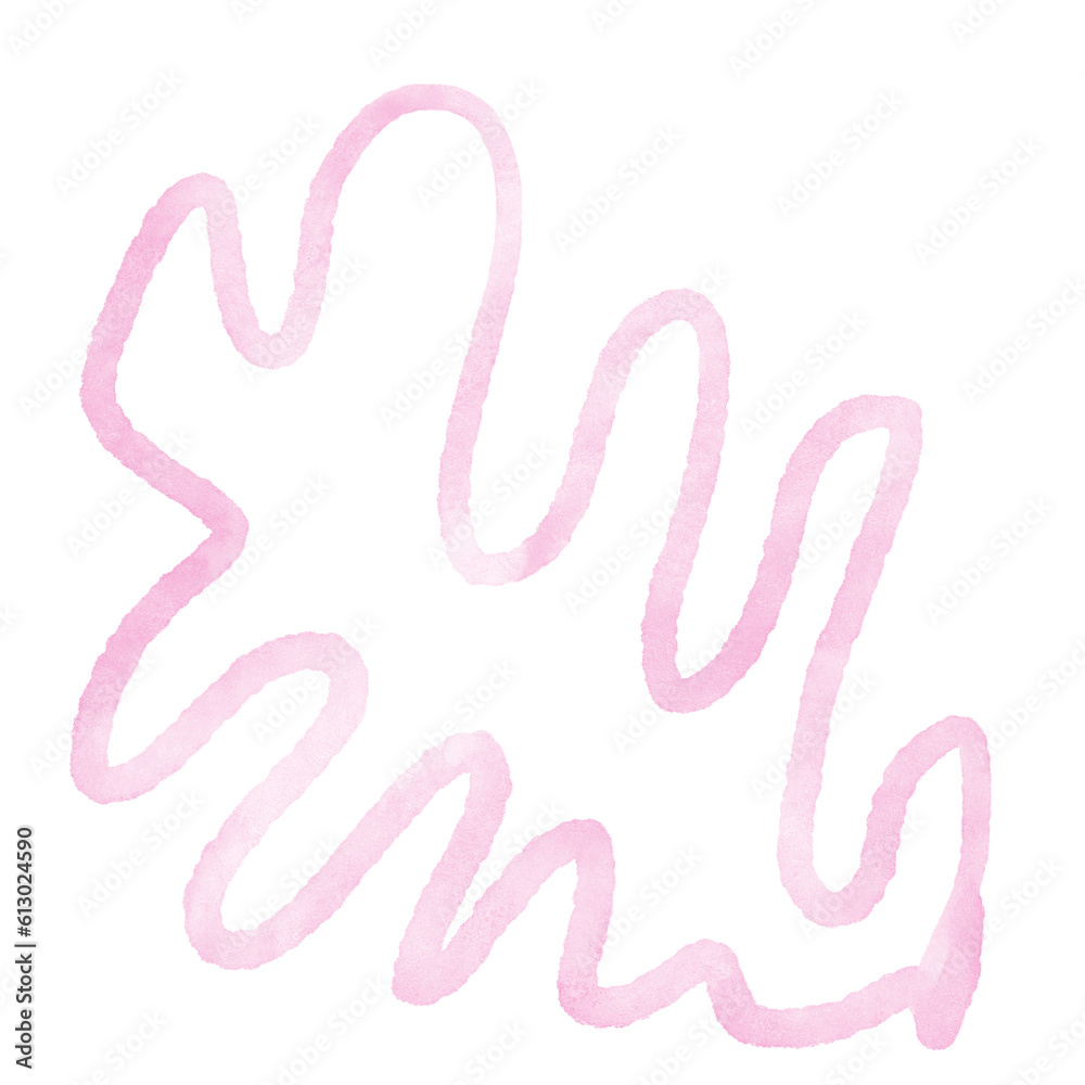 Pink Watercolor Outline Abstract Shapes Pink Watercolor Outline Abstract Shapes