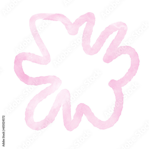 Wallpaper Mural Pink Watercolor Outline Abstract Shapes Torontodigital.ca