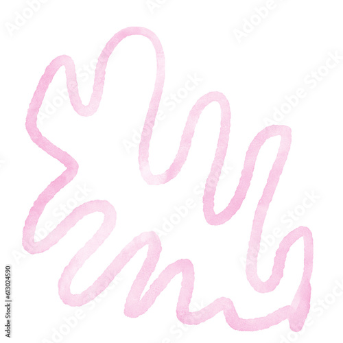 Wallpaper Mural Pink Watercolor Outline Abstract Shapes Torontodigital.ca