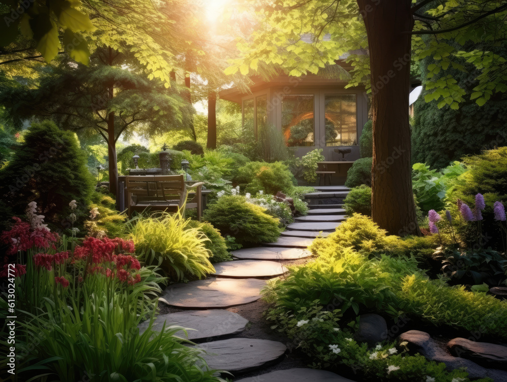 The Fusion of Nature and Design: A Naturalistic Backyard's Harmonious Coexistence