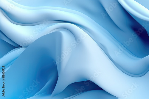 Blue abstract waves background, with copyspace. Generative AI